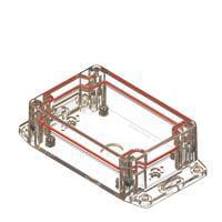 Serpac RBF53P06C10C NEMA/IP Rated Clear/Clear Flanged Base Plastic Box Enclosure for Wall/Surface Mount