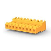 AMP Connectors - TE Connectivity 3-640599-9 Receptacle Housing FEED THRU WO TAB 9P L.R. orange 18 AWG