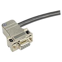 HARTING 09670090448 Two Piece Backshell D-Sub 9pin metallized hood, Side Entry, w/ short locking screws 4-40UNC