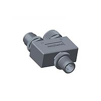 Amphenol LTW YA-A10M-A10M-A10F-01 Y-Adapter Circular Metric Connector, Y Adaptor, Metal, A Coding, 1.5A, 10 pins, (End 1) Male Male, (End 2) Male Male, (End 3) Female Female, Screw Thread, IP68 Mated