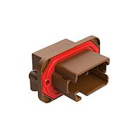 Amphenol SINE Systems AT13-12PD-BM21CP Automotive Connectors 12 Position 90  Flange Mount PCB Receptacle