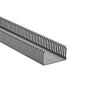 HellermannTyton 181-00664 High Density Slotted Wall Wiring Duct High Density Slotted Wall Wiring Duct, 4" x 2", Adhesive, PVC, Gray, 120ft/Carton