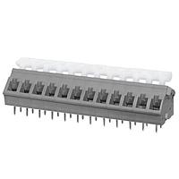 Same Sky (formerly CUI Devices) TBL005A-500-12GY-2WT Fixed Terminal Blocks Terminal block, screwless, 5.00, 45, 12, Gray w White Button