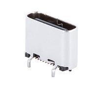 Same Sky (formerly CUI Devices) UJ32-C-V-G-TH-6-P24-TR USB Type C Type C, 3.2, Vertical, Gold Plated 3u, Through Hole, 6.4mm, Spring, 24 pin, T&R