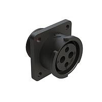 Amphenol SINE Systems FLS014N2S03-PM Connectors 4 (2+2) POS SQUARE FLANGE RECP