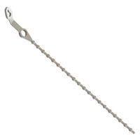 Essentra Components ST-205 Ball Cable Tie Beaded Tie,Screw Mnt,Natural,5 in Lg