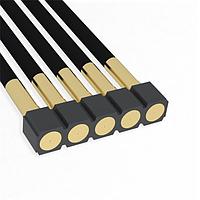 Mill-Max 867-10-005-70-502011 Spring-Loaded Spring-Loaded Target Crimped Wire Cable Assembly; Single Row, 5 Pin 24AWG