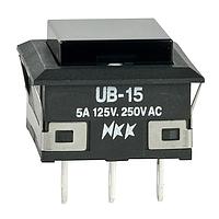 NKK Switches UB15KKW01N-A Sealed SPDT ON-(ON) BLACK