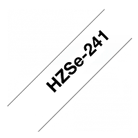 BROTHER HZSe-241 Tube label (Black on White tape)