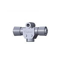 Amphenol LTW SD-040400-MM0-IS001 Standard Circular Connector Circular Metric Connector, I Adaptor, Metal, D Coding, 4A, 04 pins, (End 1) Male Male, (End 2) Male Male, Screw Thread, IP68 Mated