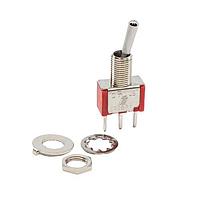 E-Switch 100SP1T1B1M3QEH Toggle Switches 5A 120VAC/28VDC On-None-On Wire Wrap