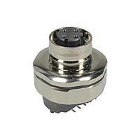 HARTING 21033812825 Inserts M12 X-code 8pin female straight pcb connector, SMT, w/ transformer, 10Gbit, shielded, PoE enabled (w/ housing 21033012006)