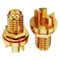 GCT (Global Connector Technology) RFPC-SMA33-FN-095-A Connectors RP-SMA, PCB Mt, BHJck, End launch, wO-ring 6GHz, IP68/69K, 0.8mm PCB thickness