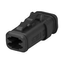 DEUTSCH - TE Connectivity 934453501 Connectors 4CCT BLACK PLUG W/SMALL SEAL & HS