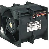 Sanyo Denki 9CRA0812H8001 Axial DC Axial Fan, 80x80x80mm, 12VDC, Counter Rotating, Low Power, Tachometer