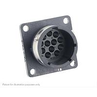 Eaton Souriau-Sunbank UTGX01492P Receptacles Square flange receptacle, without backshell, for 12 male contacts,  IP68/69K