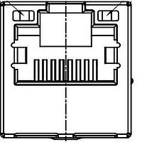 Adam Tech MTJ-88AX1-FSN-LH1-M5C Modular MODULAR JACK, SHIELDED, LED'S