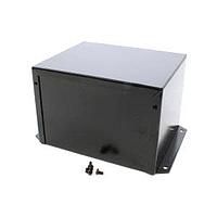 Hammond Manufacturing 1411FBPBK Utility Utility Enclosure - 6.0 x 5.0 x 4.0" - Aluminum Black w/ Flanges