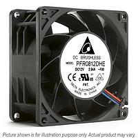 Delta Electronics, Inc. PFR0848HE-02EM2 Tubeaxial Fan, 80x80x38mm, 48VDC, 129.98CFM, 48W, 74dBA, 16800RPM, , Ball, Tach/PWM