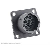 Eaton Souriau-Sunbank UTSX01492PW Receptacles Square flange receptacle, without backshell, for 12 male contacts, IP68/69K, keying W