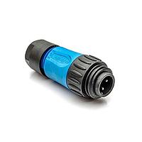 Amphenol Tuchel C016 20H003 210 10 Connectors 3+PE MALE STRT BLUE SCW GLD INT ST RELF
