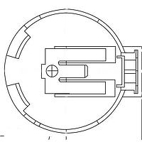 Eagle Plastic Devices 122-3124-GR 24.5 mm Battery Holder CR2477 COIN CELL HL