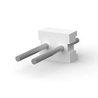 AMP Connectors - TE Connectivity 640384-2 Plug Housing FLAT HEADER STRT 2P Round post tin