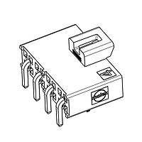 Molex 200241-1228 Power MegaFIT R/A Top Latch 8ckt BLK