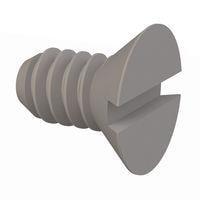 Essentra Components 020632A025 Slotted Countersunk 82 Slotted CSK Screw, #6-32 Thread, 1/4 Lg
