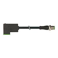 Murrelektronik 7000-41041-6160100 Sensor Cables / Actuator Cables M12 MALE 0 / MSUD VALVE PLUG FORM CI 9.4 MM, PVC 3X0.75 black 1m
