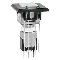 NKK Switches EB2011P-B-J23AFF Light Touch Switches ON(ON) WHT CAP BLK BEZEL GRN LEDS 3A PC