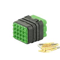 Eaton Souriau-Sunbank 8MQ2M2022PB Modular Connectors - Push Pull MQuick module, unsealed, with male crimp contacts