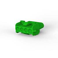 AMP Connectors - TE Connectivity 1-480703-5 Receptacle Housings CAP HOUSE 4 POS GREEN UL94V-2