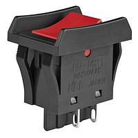 NKK Switches JWM21BCA-A Rocker Switches DPST TV5 RATED BLK BARRIER W/RED CAP