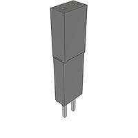 Samtec ESQ-101-44-L-D Sockets Elevated Socket Strip, 0.100" Pitch