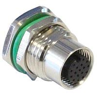 Bulgin PXMBNI12FPM17AFLPG9001 Straight M12 A-coding 17 Pins Male Panel Mou