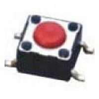 APEM ADTSM61RVTR3U Basic Switch 50mA 12VDC 4.3mmH Red Btn 260gf SMT