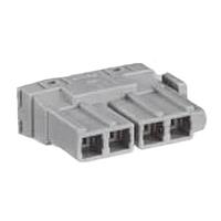 Hirose Electric GT21A-4S-HU Terminals Housing F connector 4 coax, Light grey