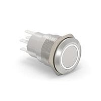 P&B 7-2213764-1 Pushbutton Switches AV19 DPL 3A FIX RING LED YELLOW 24V