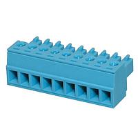 Same Sky (formerly CUI Devices) TBP02P1-381-09BE Plugs Terminal block, pluggable, 3.81, plug, 9 pole, slotted screw, blue