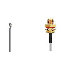 GCT (Global Connector Technology) CABLE 236 RF-100-A-2 RF Cable Assemblies HiroseU.FL2SMA STRJck frount Mt wO-Ring  100mm, Washer & nut 1.13mm cable