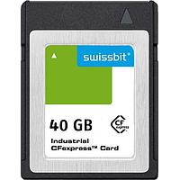 Swissbit SG2600CE040GI-1TB1-1DB-STD Memory Cards Industrial CFexpress Card, G-26, 40 GB, 3D PSLC Flash, -40C to +85C