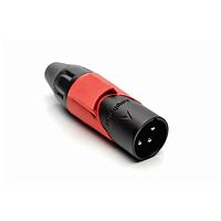 Amphenol Audio AX3MB2M Connectors 3P PIN M PLUG BLK W RED MRK SLEEVE
