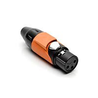 Amphenol Audio AX3FB3M-AU Cable Connectors 3P SOCKET F PLUG BLKGLD W ORG MRK SLV