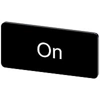 SIEMENS 3SU19000AC160DJ0 Labeling Plate, On INSCR. LABEL, BLACK 12.5 X 27MM,  ON