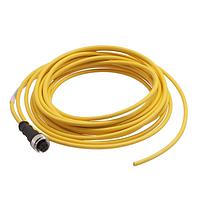 HARTING 21350200305050 Sensor Cables / Actuator Cables M12 A-code 3-pin Straight female to open end, 5m, PUR yellow jacket