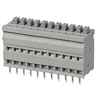 Same Sky (formerly CUI Devices) TBL009V-254-11GY-2GY Fixed Terminal Blocks Terminal block, screwless, 2.54, Vertical, 11, Gray w Gray Button
