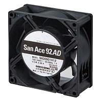 Sanyo Denki 9AD0901H121 Axial AC, DC Axial Fan, 92x92x38mm, 100-240VAC, 90Pa, Ribless, Low Power, Long Life