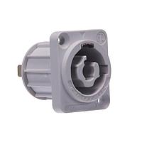 NEUTRIK NAC3MPXXB-WOT Receptacles Receptacle - powerCON blue / grey - 60320-1 certified - without tang - power out (grey)