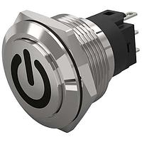 EAO 82-6161.2000.B002 Anti-Vandal 19 mm, Pushbutton, Stainless steel, flush/flush, Screwterminal, Maintained, Silver Contacts